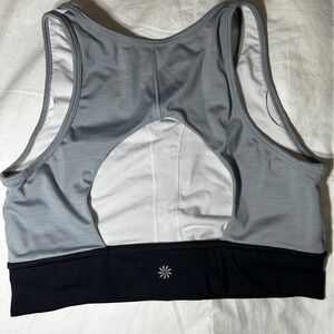 Athleta Gray and White Sports Bra. XL.